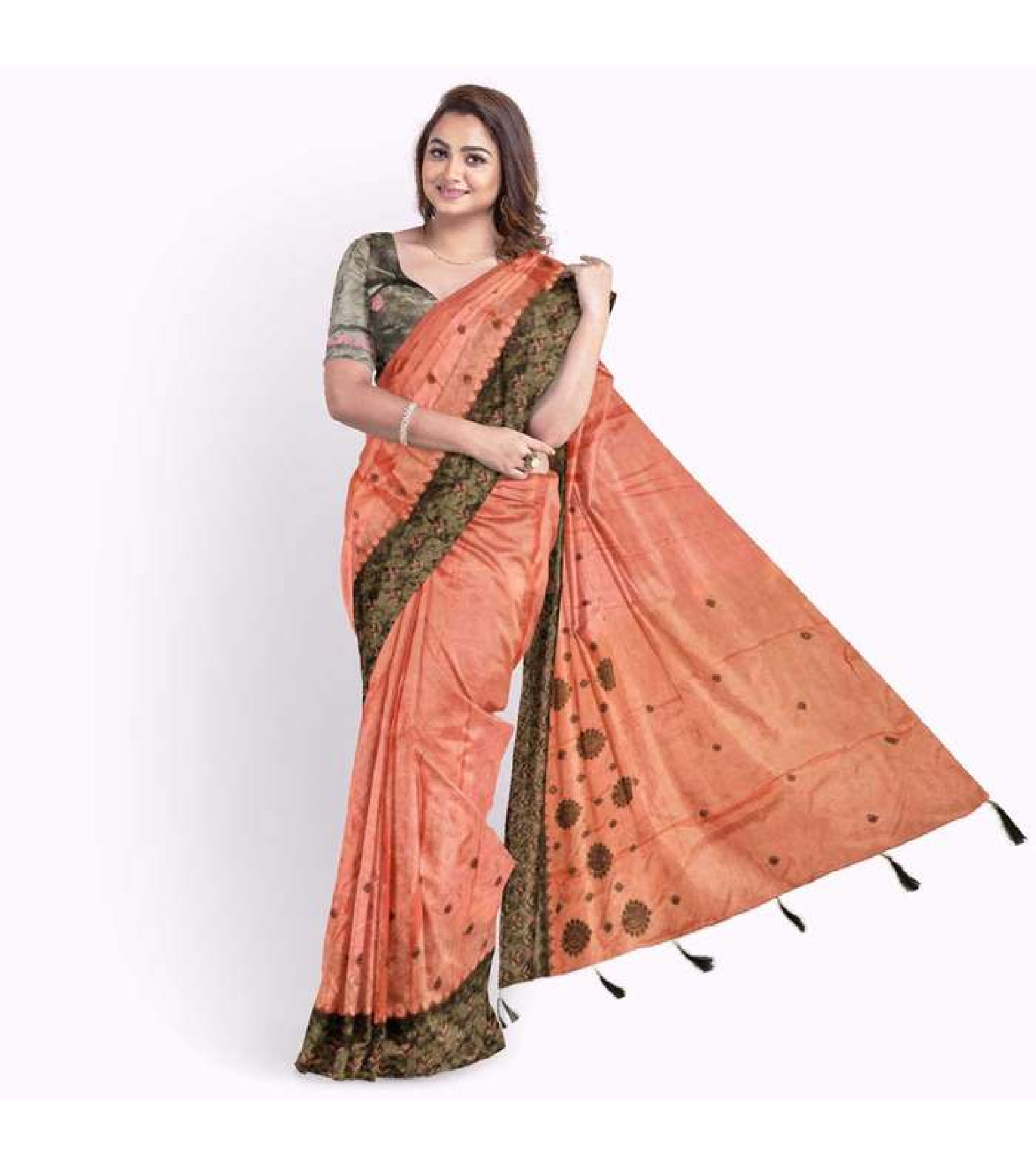 Exclusive  Jacquard Embroidery Saree